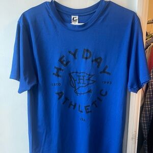 Heyday athletic Blue Short Sleeve Tee with Circular Graphic